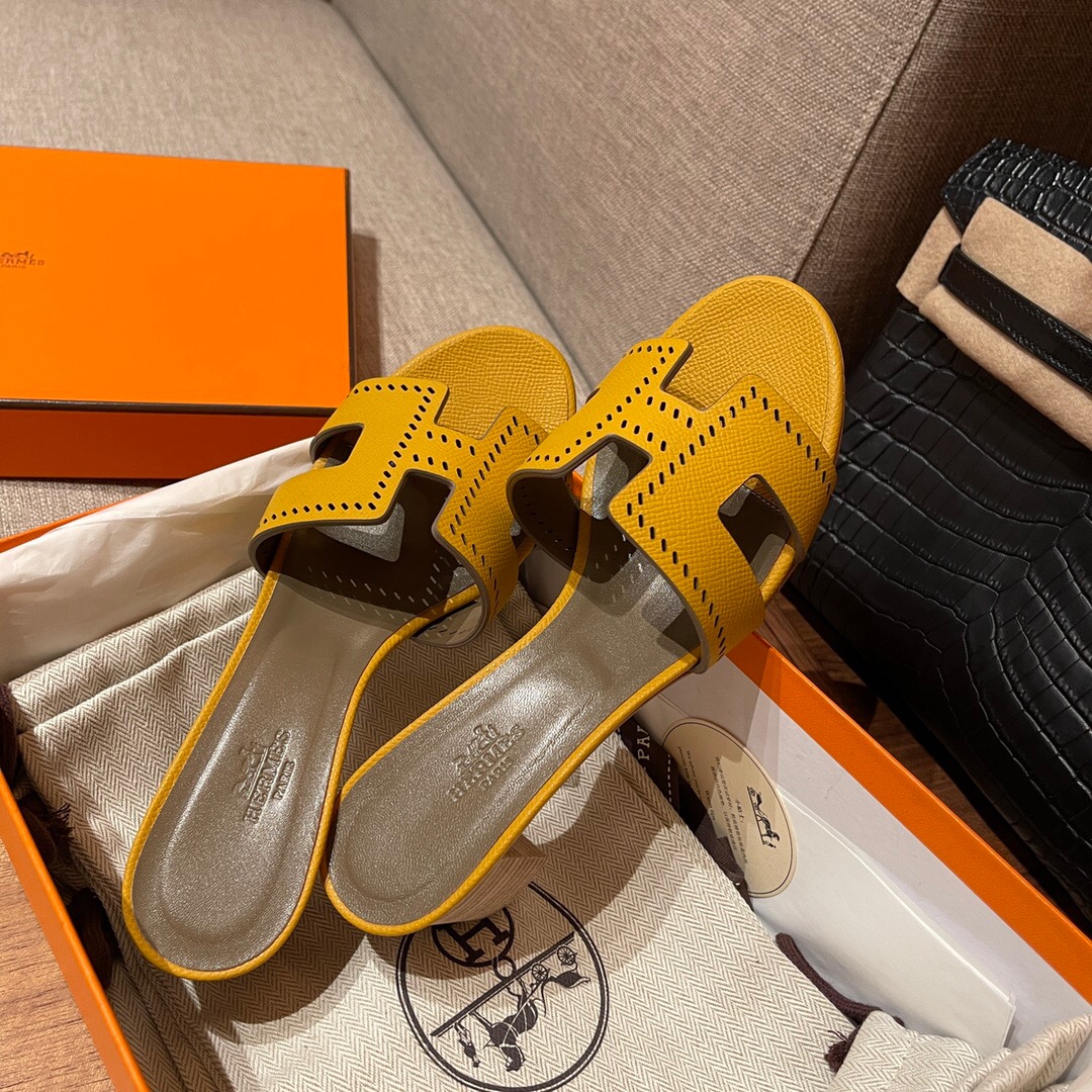 愛馬仕高跟涼鞋 Hermès 9D Amber 琥珀黃 Oran sandal Epsom 高跟涼鞋