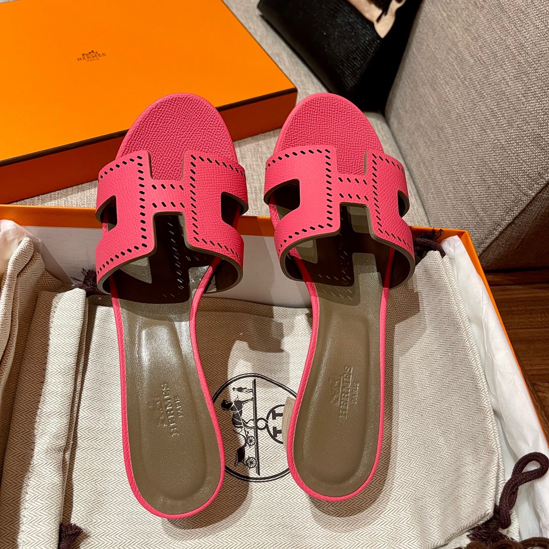 愛馬仕鏤空H高跟鞋 Hermès U5 Rose Lipstick 唇膏粉 Oran sandal Epsom