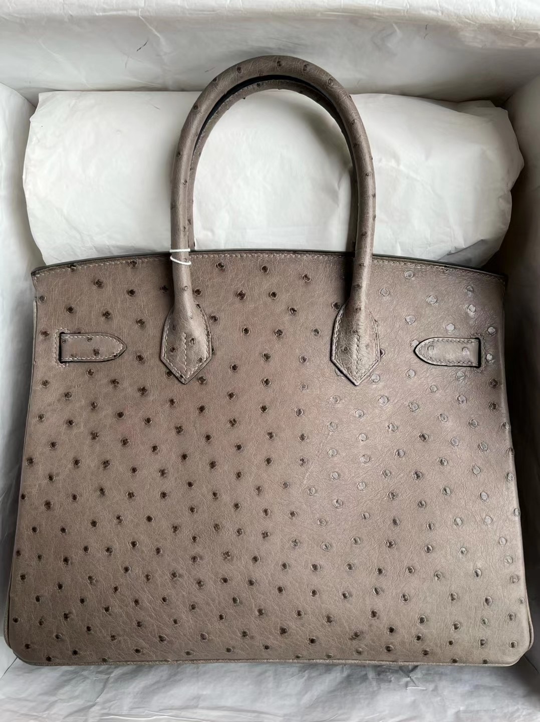 Saudi Arabia Hermès Birkin 30 M8 Griss Asphalte 瀝青灰 Ostrich 進口南非KK 鴕鳥皮