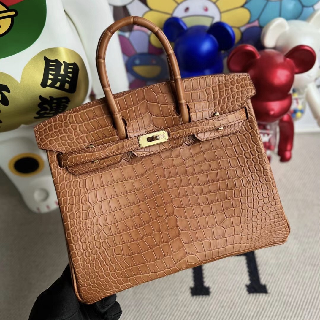 Saudi Arabia Riyadh Hermès Birkin 25cm 37 Glod 金棕色 雾面倒V澳洲湾鳄