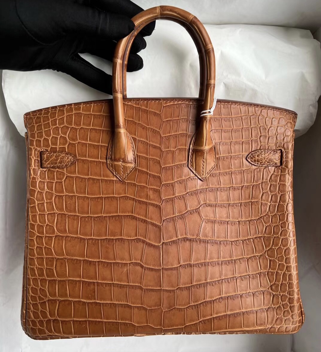 Saudi Arabia Riyadh Hermès Birkin 25cm 37 Glod 金棕色 雾面倒V澳洲湾鳄