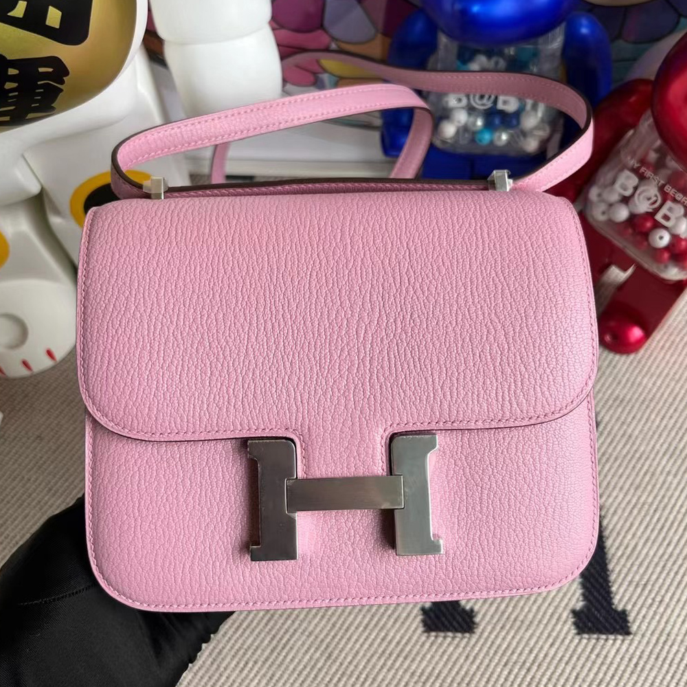 Hermès Constance 18 Chevre X9 Mauve Sylvestre內拼S3 Rose de coeur心紅色