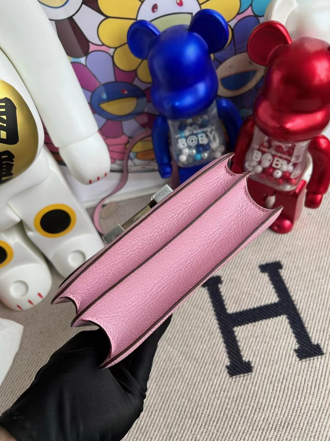 Hermès Constance 18 Chevre X9 Mauve Sylvestre內拼S3 Rose de coeur心紅色