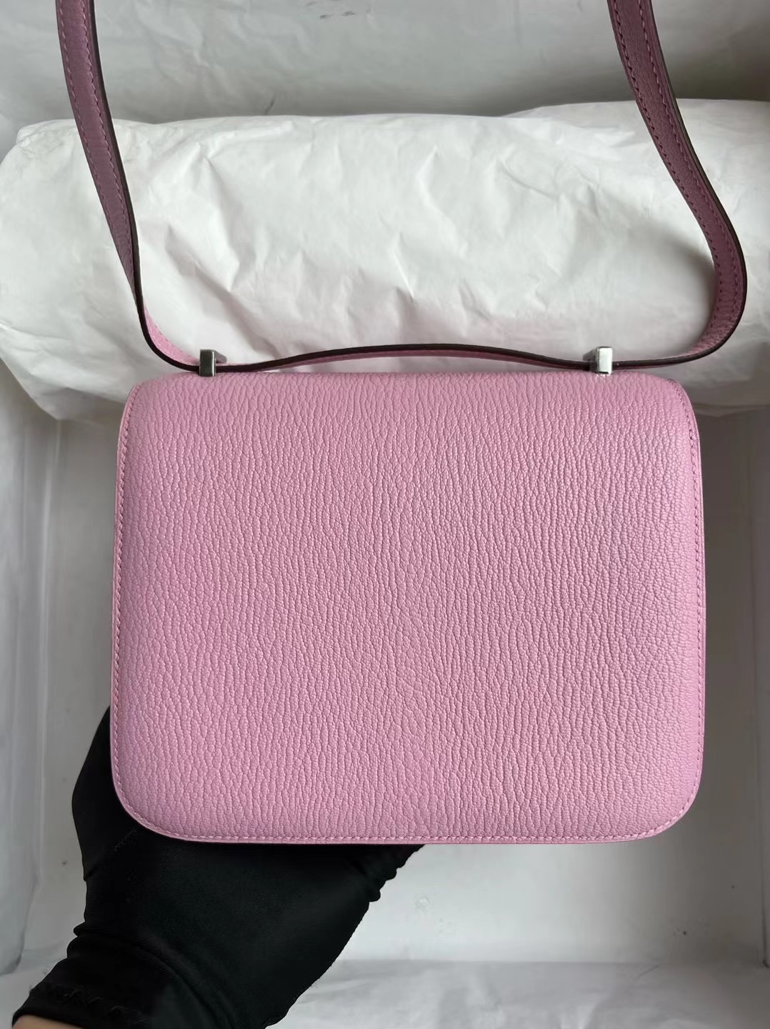 Hermès Constance 18 Chevre X9 Mauve Sylvestre內拼S3 Rose de coeur心紅色