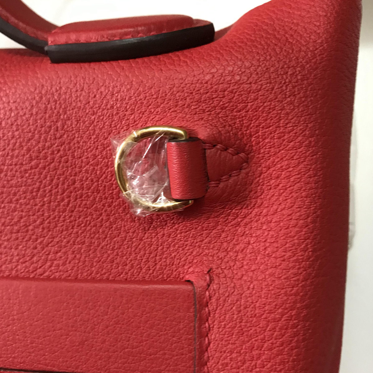 愛馬仕官方旗艦店 Hermes Kelly 24/24 Mini S3 Rouge de coeur Evercolor 拼 Swift