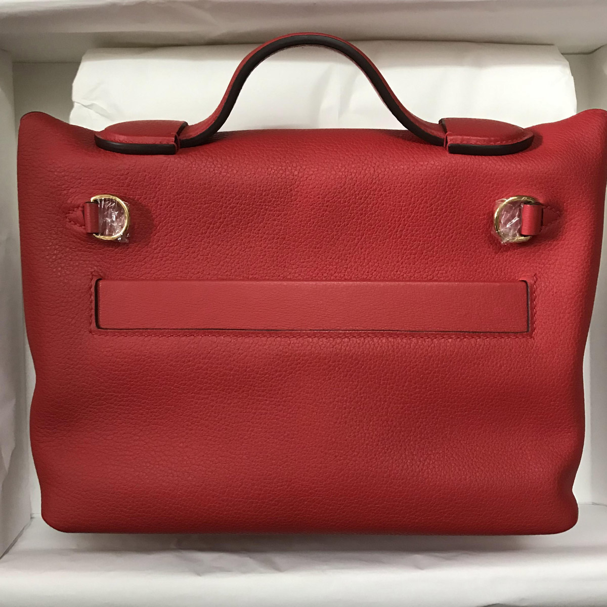 愛馬仕官方旗艦店 Hermes Kelly 24/24 Mini S3 Rouge de coeur Evercolor 拼 Swift