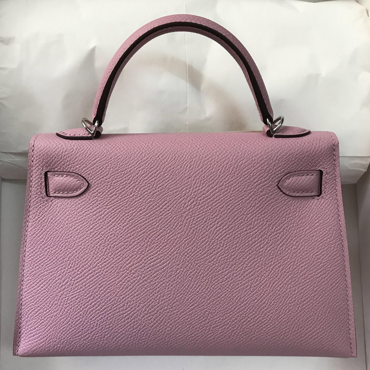 愛馬仕凱莉包 Hermès Kelly Mini Ⅱ 2代 Epsom X9 錦葵紫 mauve sylvestre 銀扣