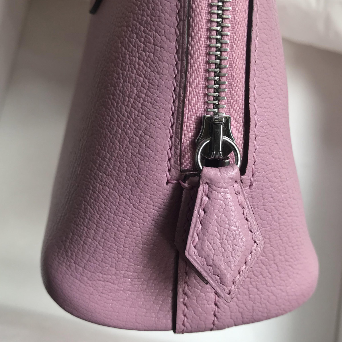 愛馬仕保齡球包有幾個尺寸 Hermès Bolide 1923 X9 Mauve Sylvestre Chevre 銀扣