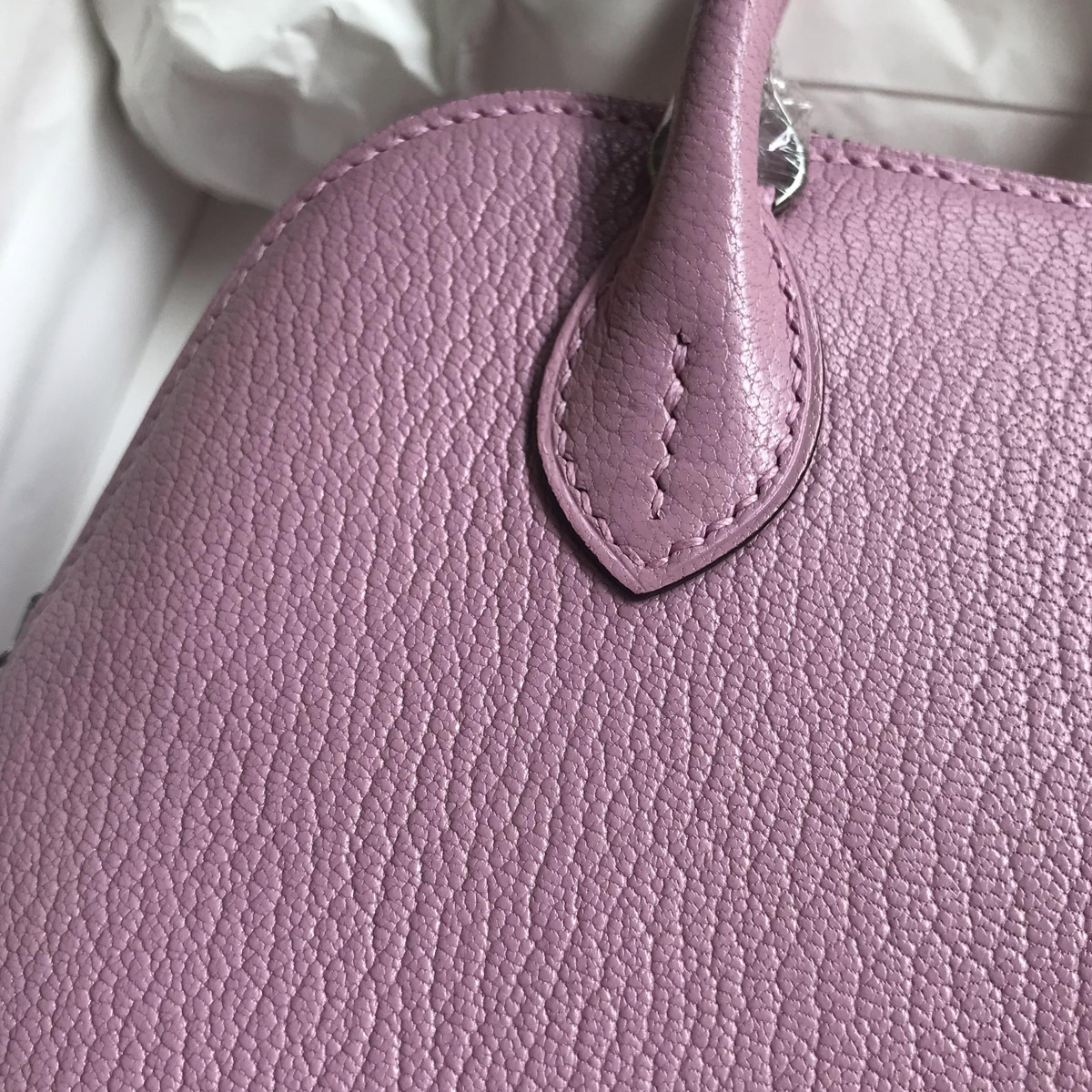 愛馬仕保齡球包有幾個尺寸 Hermès Bolide 1923 X9 Mauve Sylvestre Chevre 銀扣