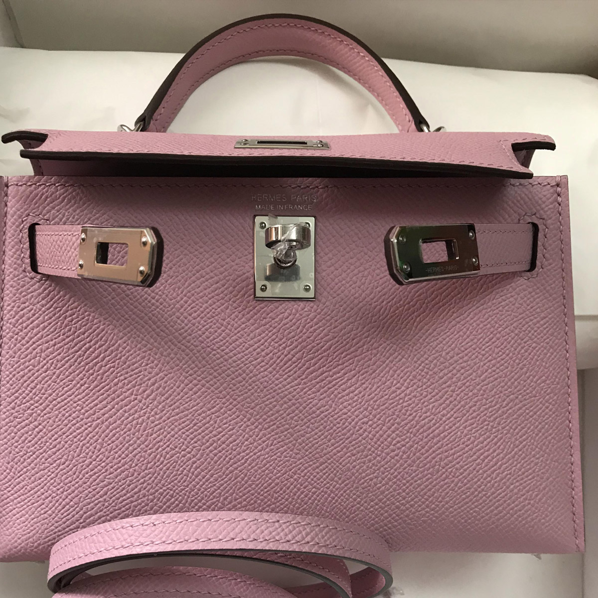 愛馬仕凱莉包 Hermès Kelly Mini Ⅱ 2代 Epsom X9 錦葵紫 mauve sylvestre 銀扣