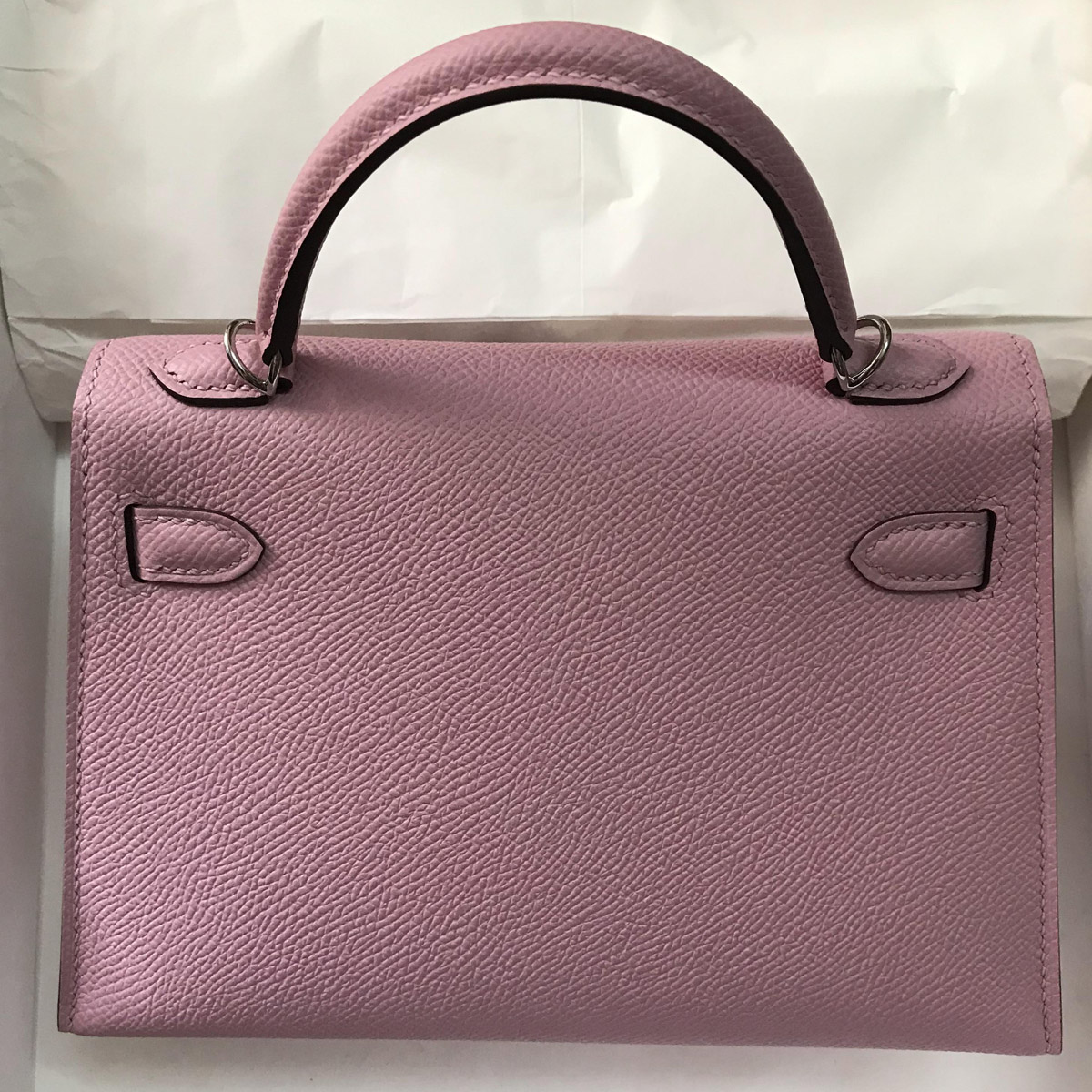 愛馬仕凱莉包 Hermès Kelly Mini Ⅱ 2代 Epsom X9 錦葵紫 mauve sylvestre 銀扣