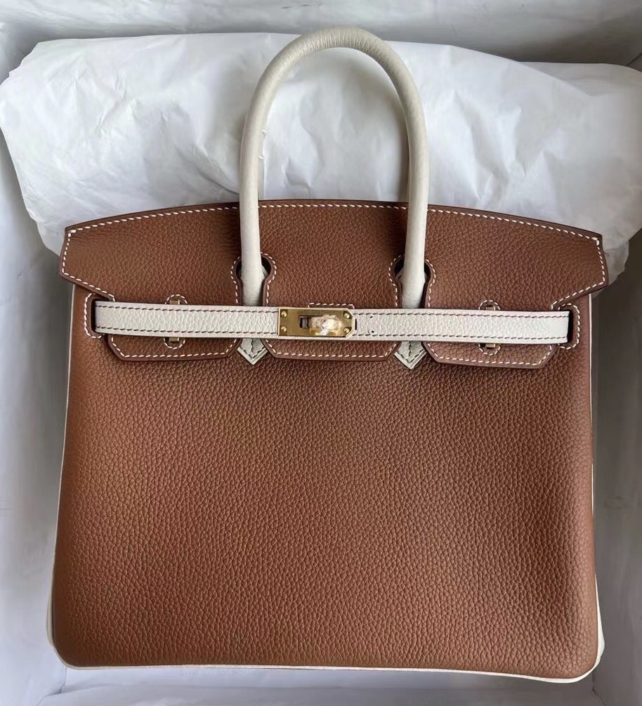 愛馬仕包包官網價格 Hermès Birkin 25 HSS Togo 37 Gold+10 Craie GHW 馬蹄印