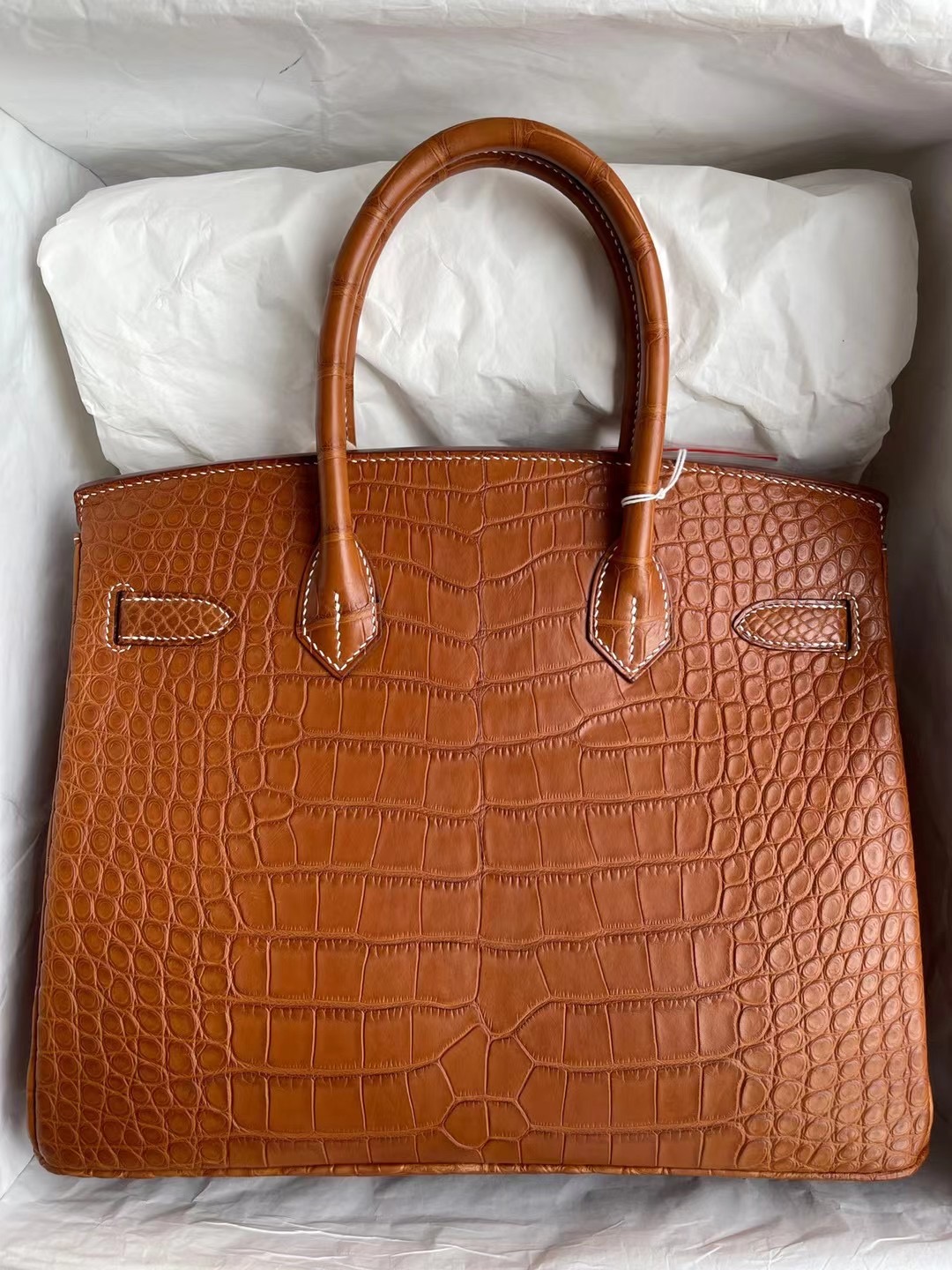 臺灣愛馬仕包包圖片大全 Hermès Birkin 30 霧面美洲鱷魚 37 Gold 金棕色 金扣