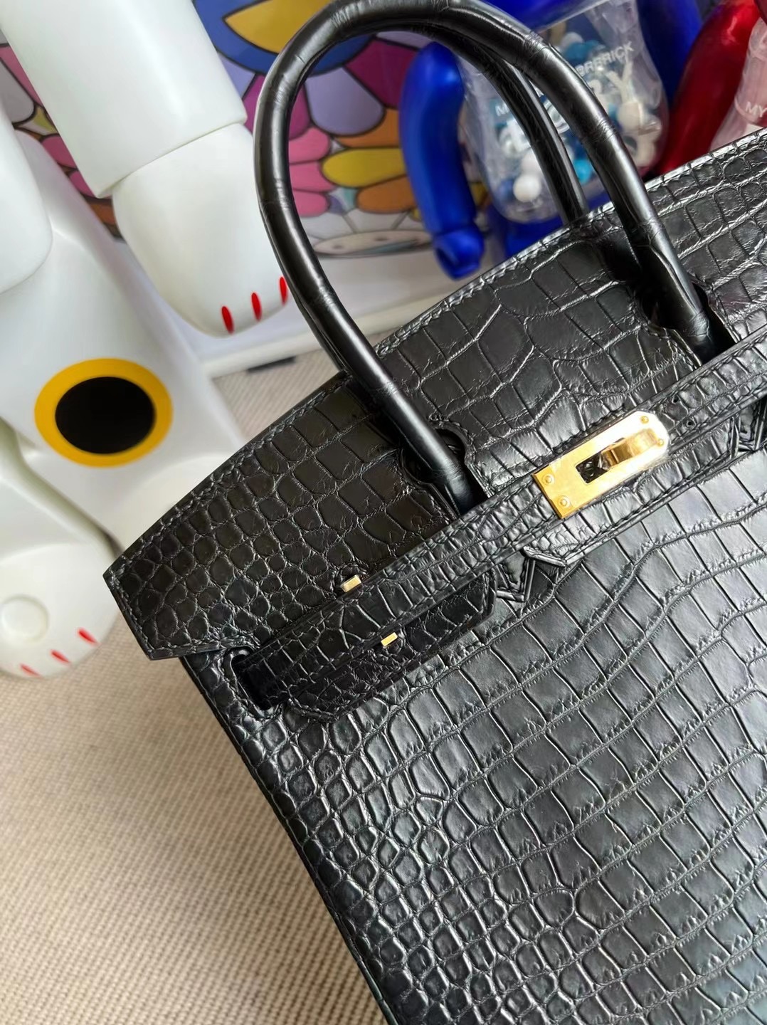 Hermès Birkin 25cm 89 黑色 Noir 霧面灣鱷 Matte Porosus Crocodile 金扣