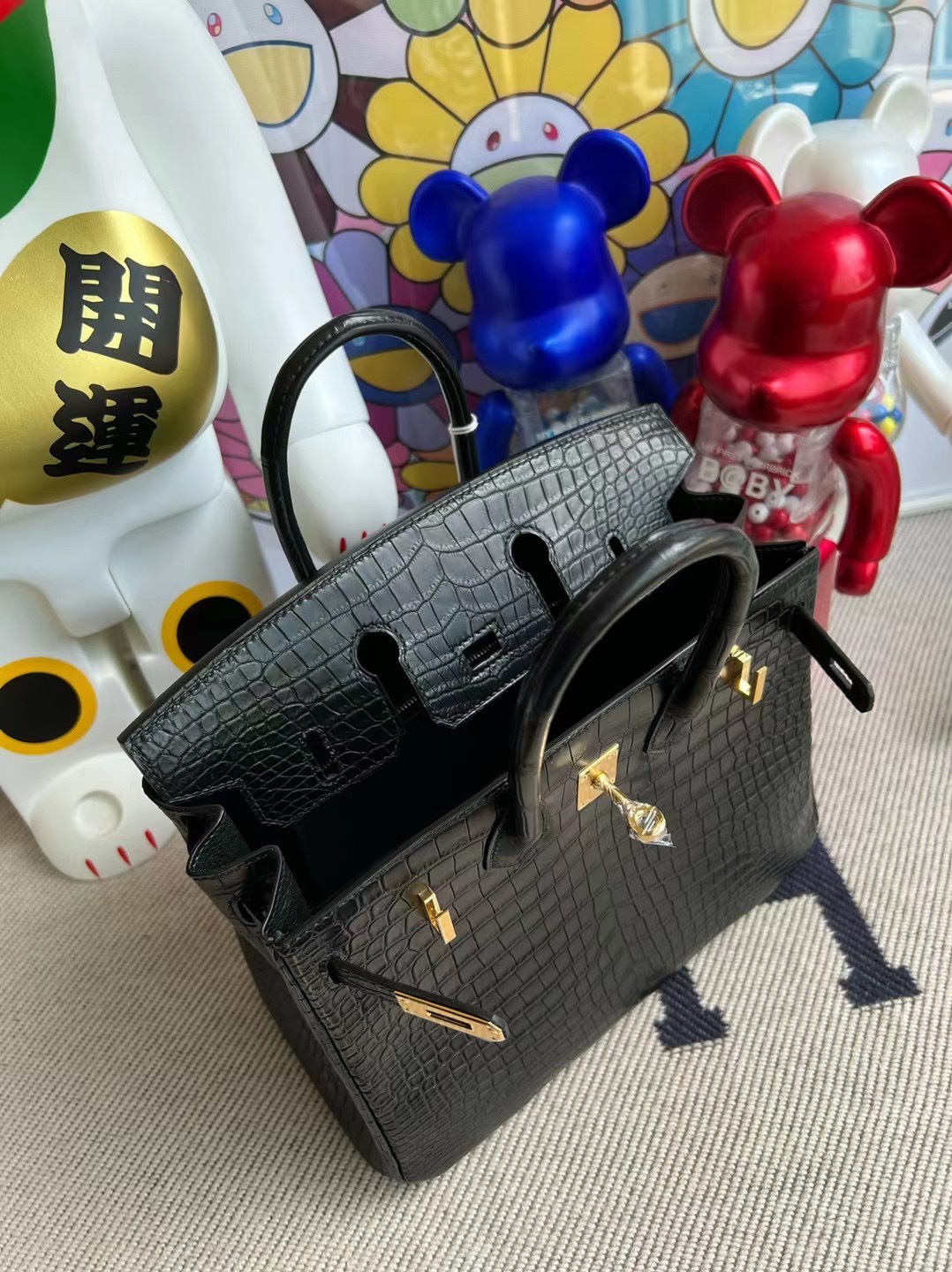 Hermès Birkin 25cm 89 黑色 Noir 霧面灣鱷 Matte Porosus Crocodile 金扣