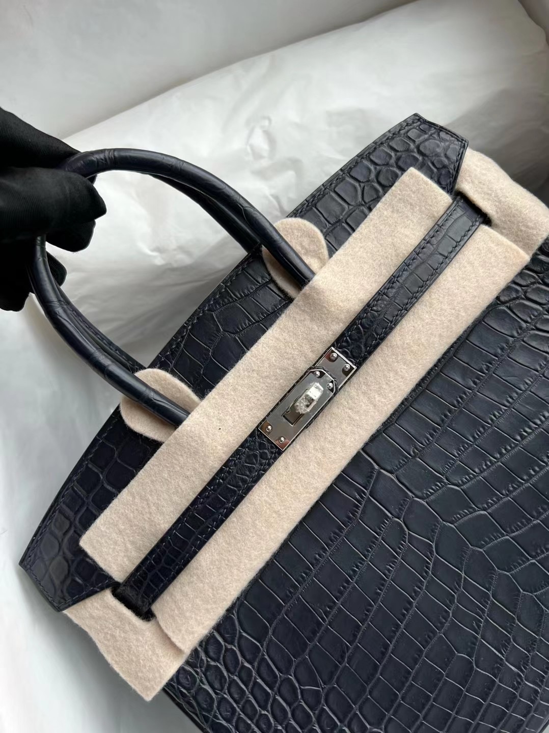 愛馬仕鉑金包官網 香港  Hermès Birkin 25cm 76 深海藍 Blue Indigo 霧面尼羅鱷魚