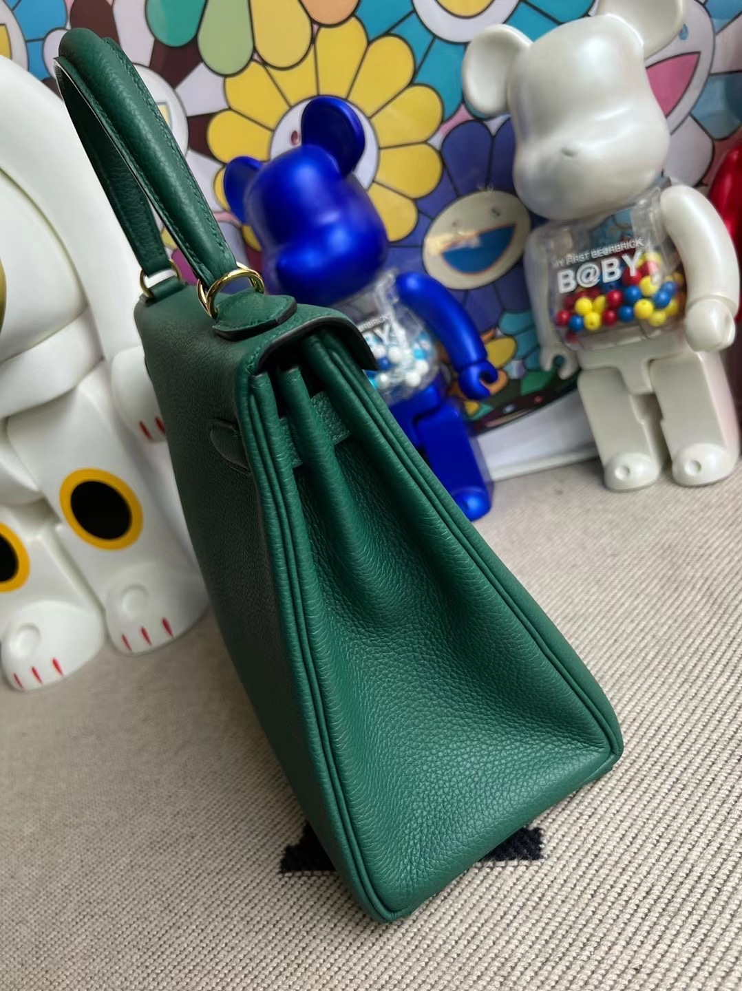 愛馬仕凱莉28包多少錢 臺灣官網 Hermès Kelly 28 Togo Z6 Malachite 孔雀綠