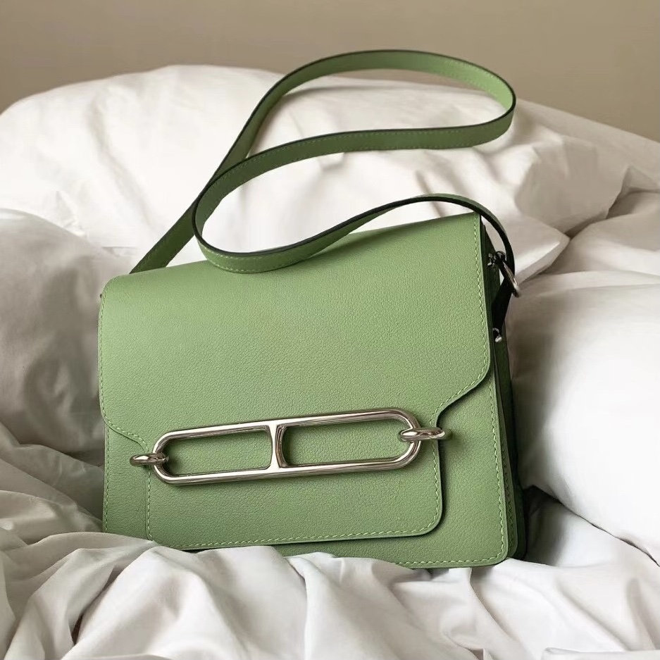 Hermès Roulis Mini 18 Evercolor 3I Vert Criquet 牛油果綠