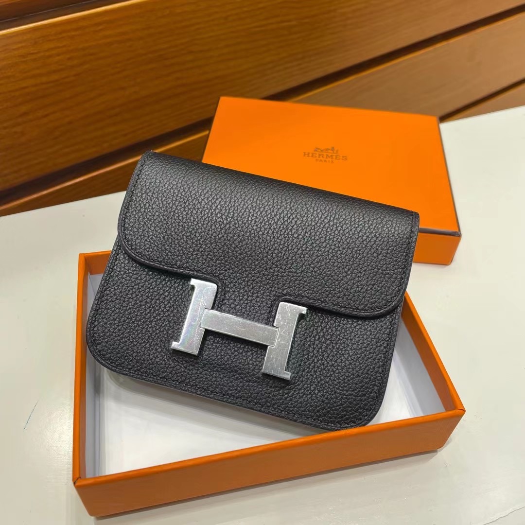 Hermes Slim Constance 89 黑色 Noir 金扣 全手工蜜蠟線縫製 接受定製