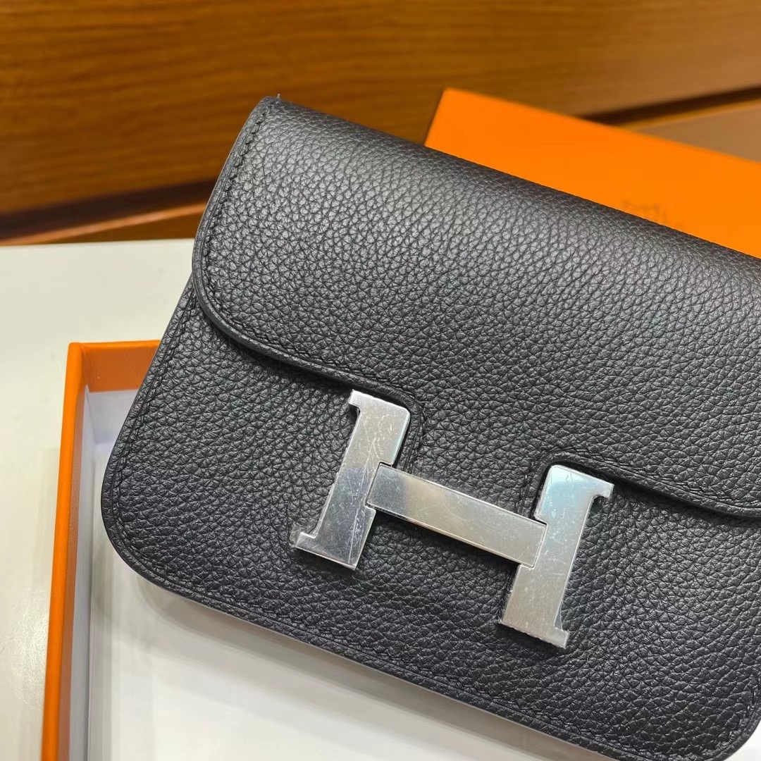 Hermes Slim Constance 89 黑色 Noir 金扣 全手工蜜蠟線縫製 接受定製