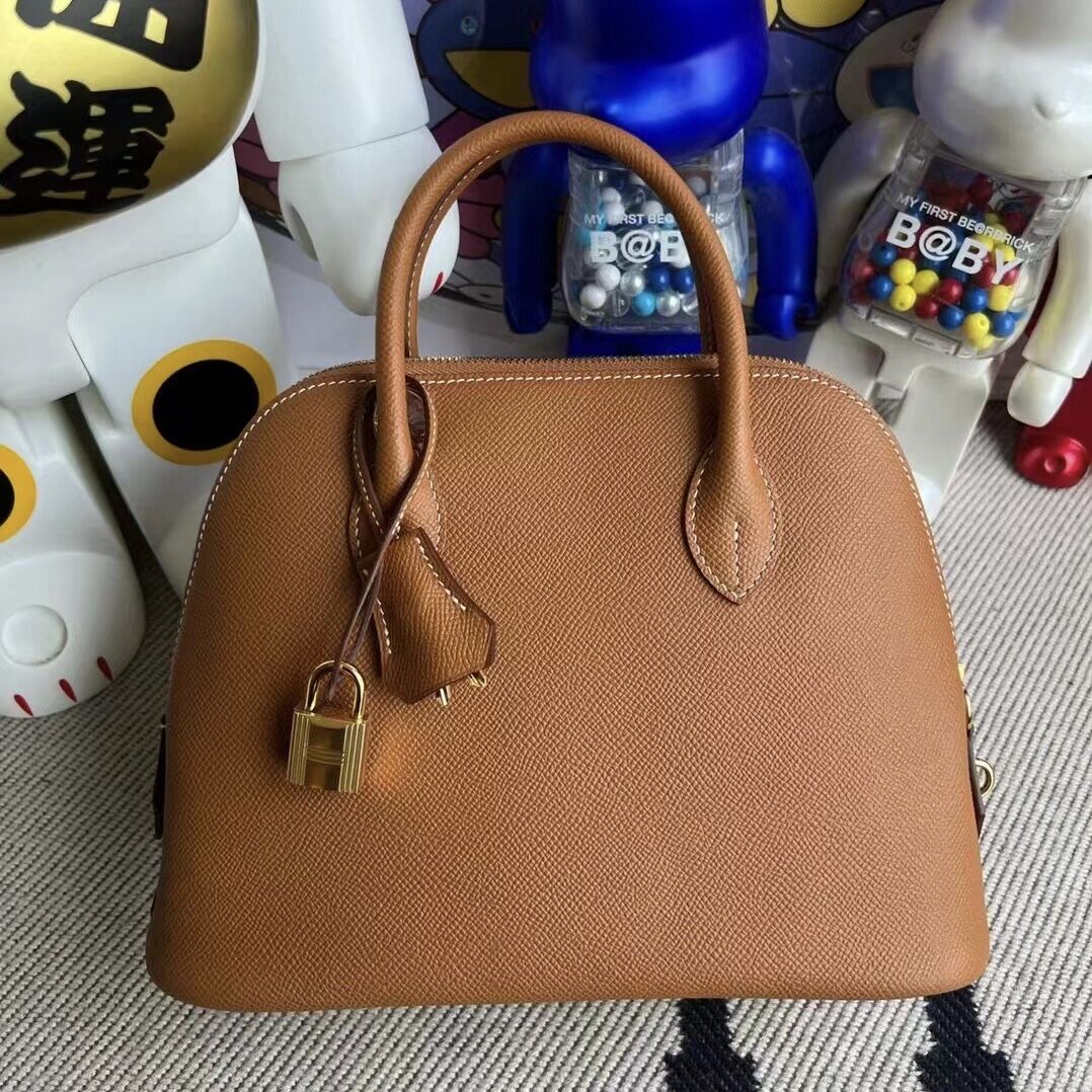 愛馬仕包包刻印在哪裏 Hermès Bolide 25 Epsom 37 Gold 金棕色 金扣