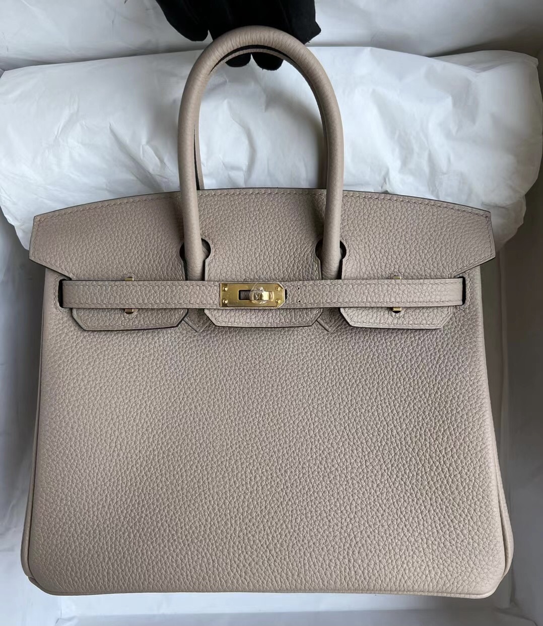 Hermès Birkin 25cm Togo 81 Gris Tourterelle 斑鸠灰 金扣 全手工蜜蠟線縫制