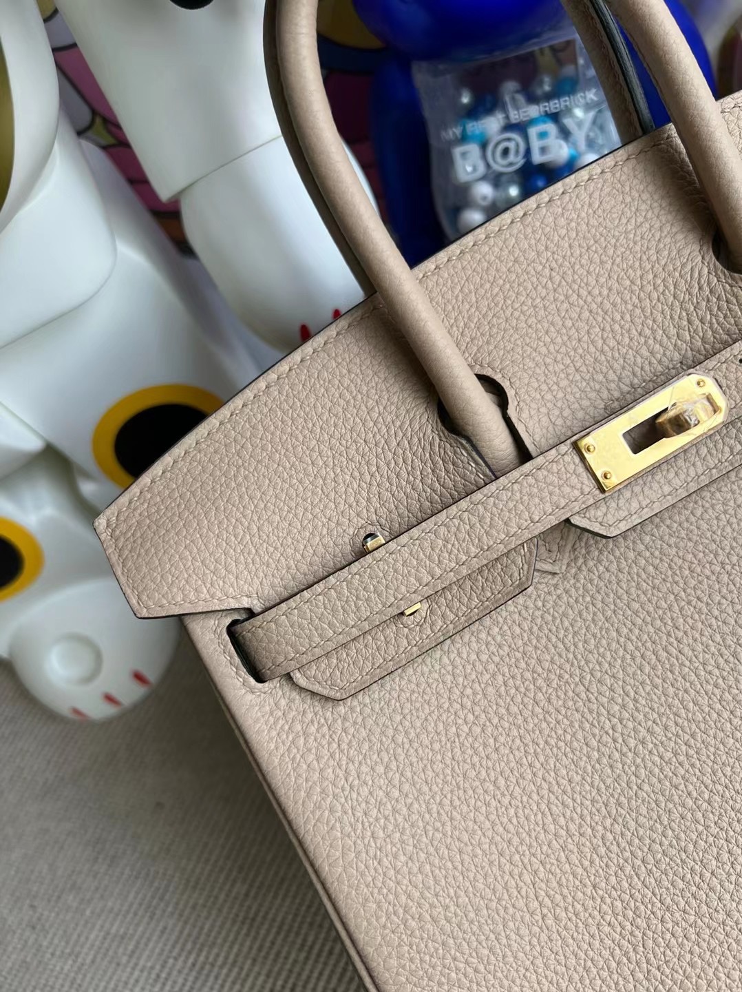 臺灣桃園市蘆竹區 Hermès Birkin 25 Togo S2 Trench 風衣灰 金扣