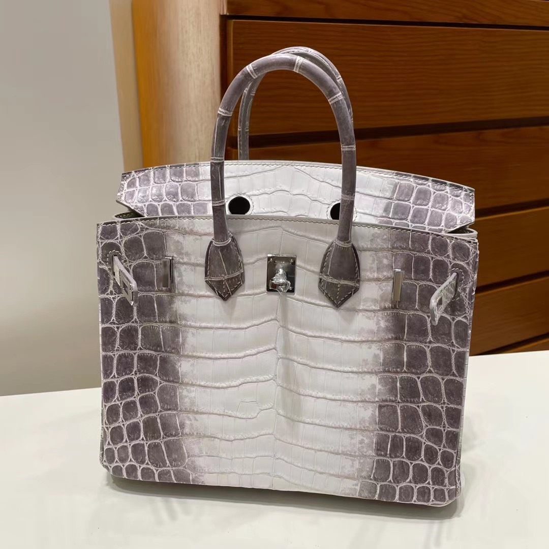 愛馬仕喜馬拉雅鱷魚皮鉑金包 Hermès Birkin 25 Himalayan CK01 BLANC Crocodile