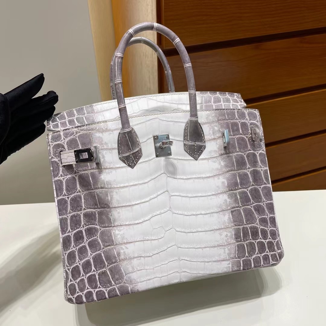 愛馬仕喜馬拉雅鱷魚皮鉑金包 Hermès Birkin 25 Himalayan CK01 BLANC Crocodile