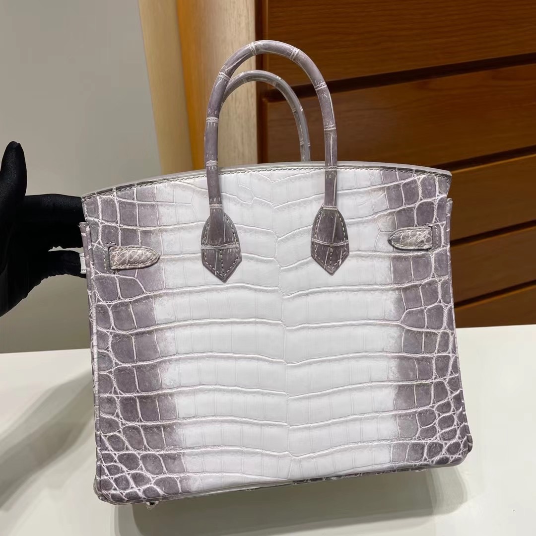 愛馬仕喜馬拉雅鱷魚皮鉑金包 Hermès Birkin 25 Himalayan CK01 BLANC Crocodile