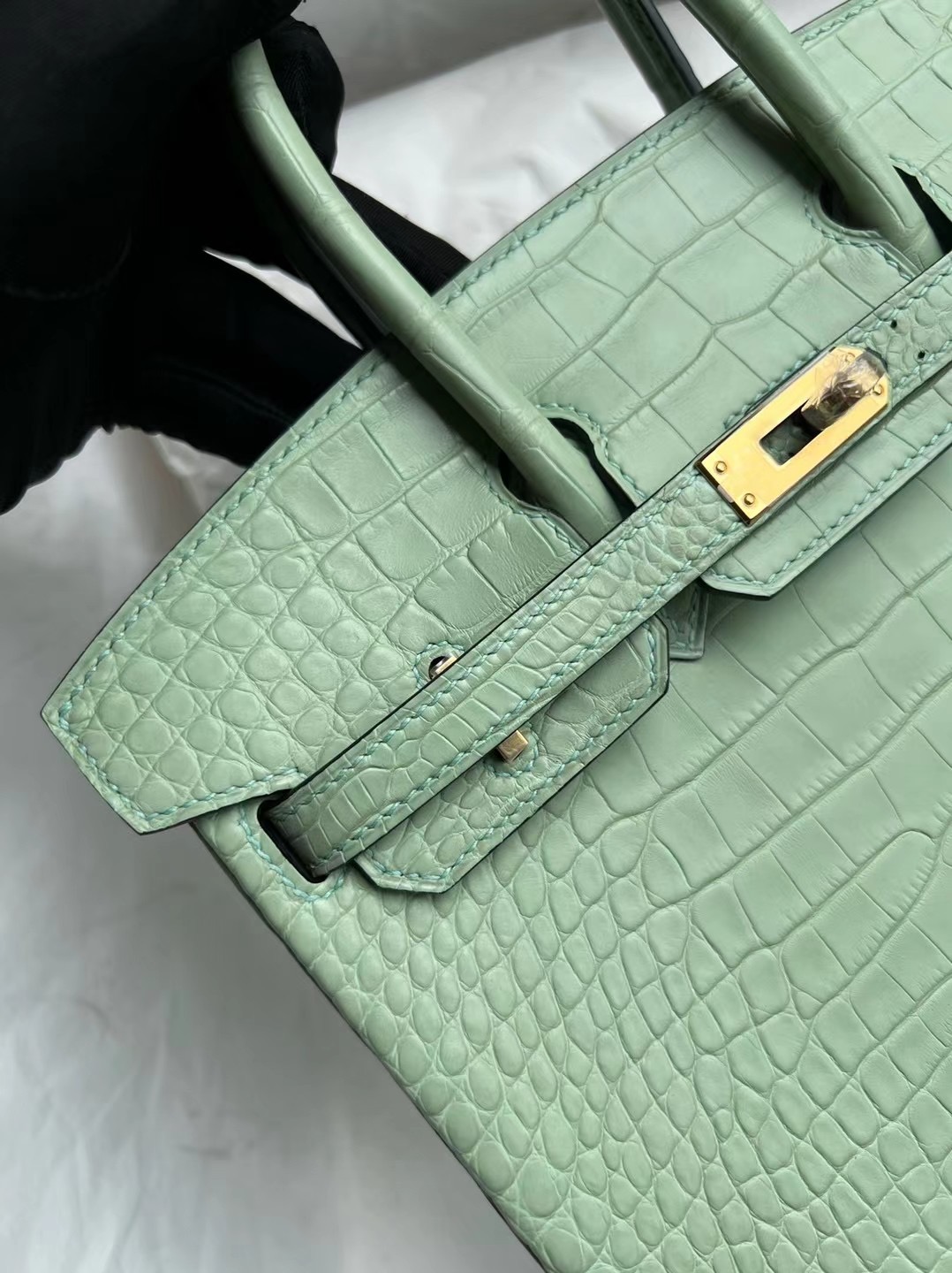 United Arab Emirates Dubai Hermes Birkin 25 6U Vert Dfau Alligator Crocodile