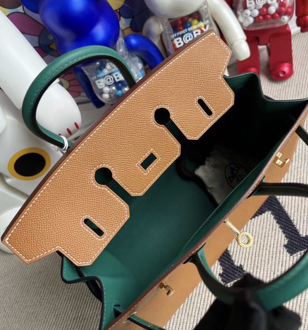 Hermès Birkin 25 外縫 HSS Epsom 37 Gold 金棕色 Z6 Malachite 金扣馬蹄印