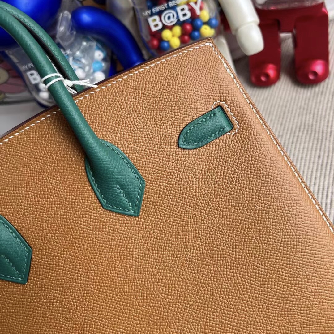 Hermès Birkin 25 外縫 HSS Epsom 37 Gold 金棕色 Z6 Malachite 金扣馬蹄印