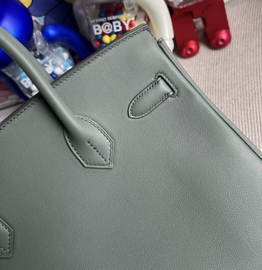 愛馬仕鉑金包30價格 Hermès Birkin 30 Swift 63 Vert Amande 杏綠色 金扣