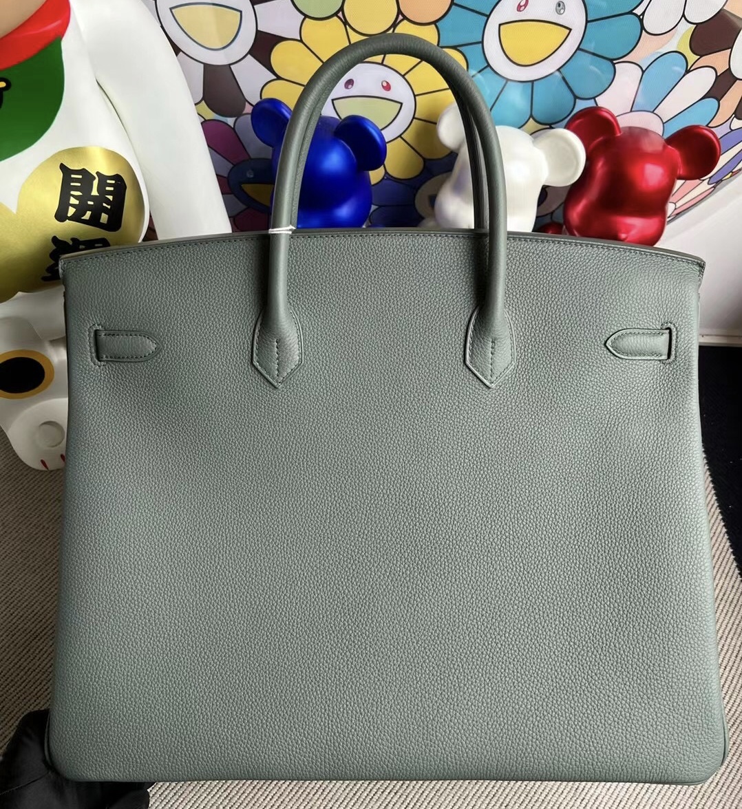 愛馬仕鉑金包40價格及圖片 Hermès Birkin 40 Togo Vert Amande 杏綠色 金扣