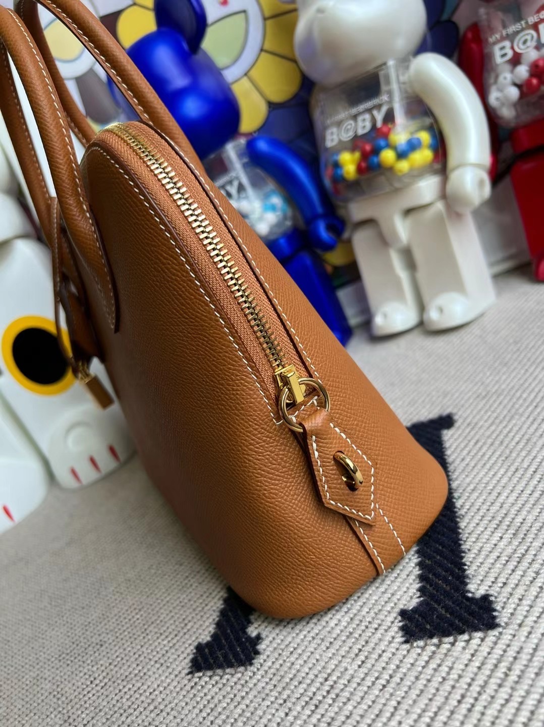 愛馬仕包包刻印在哪裏 Hermès Bolide 25 Epsom 37 Gold 金棕色 金扣