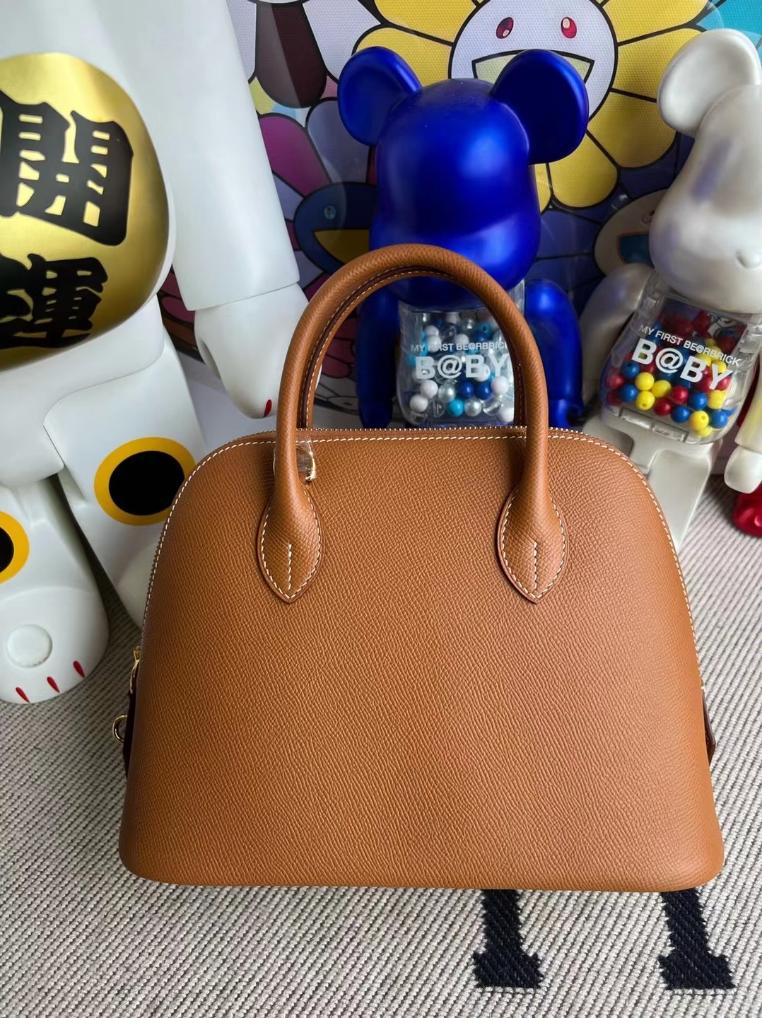 愛馬仕包包刻印在哪裏 Hermès Bolide 25 Epsom 37 Gold 金棕色 金扣