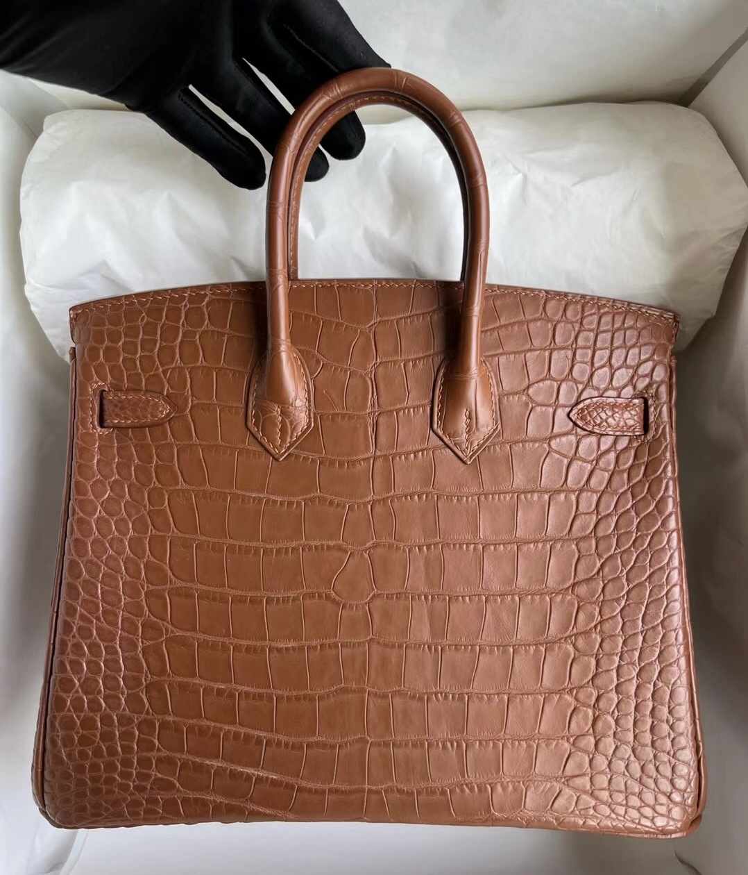 Hermès Birkin 25cm 霧面美洲鱷魚 Matte Alligator Crocodile 37 Gold 金棕色 金扣