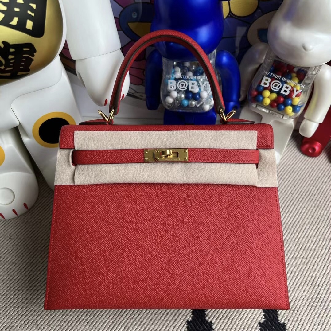 United Arab Emirates Hermès Kelly 25 Epsom Q5 Rose casaque 國旗紅