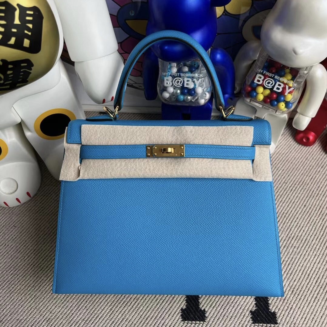 Republic of Indonesia Hermès Kelly 25cm Epsom 0F Bleu frida 弗裏達藍