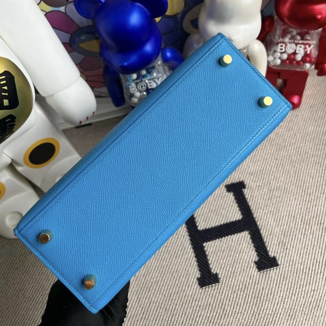 Republic of Indonesia Hermès Kelly 25cm Epsom 0F Bleu frida 弗裏達藍