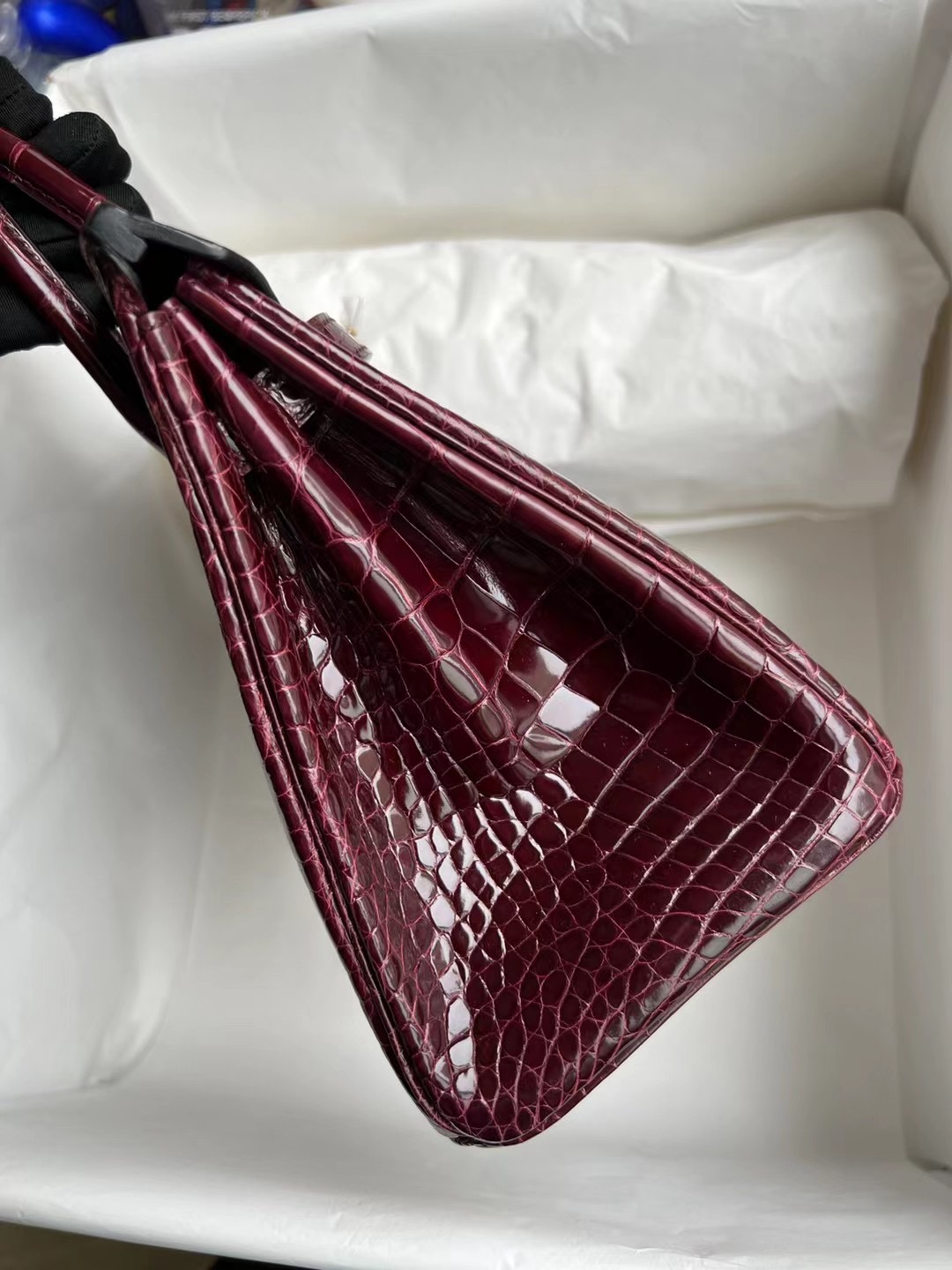 臺灣桃園市愛馬仕包多少錢 Hermès Birkin 25 波爾多酒紅 Bordeaux 美洲鱷魚金扣