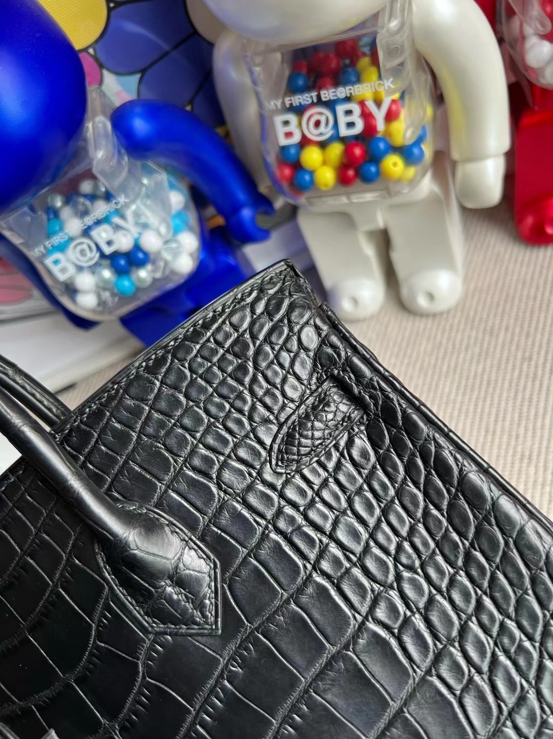 Hermès Birkin 25 Matte Mississippiensis Alligator Noir GHW PHW