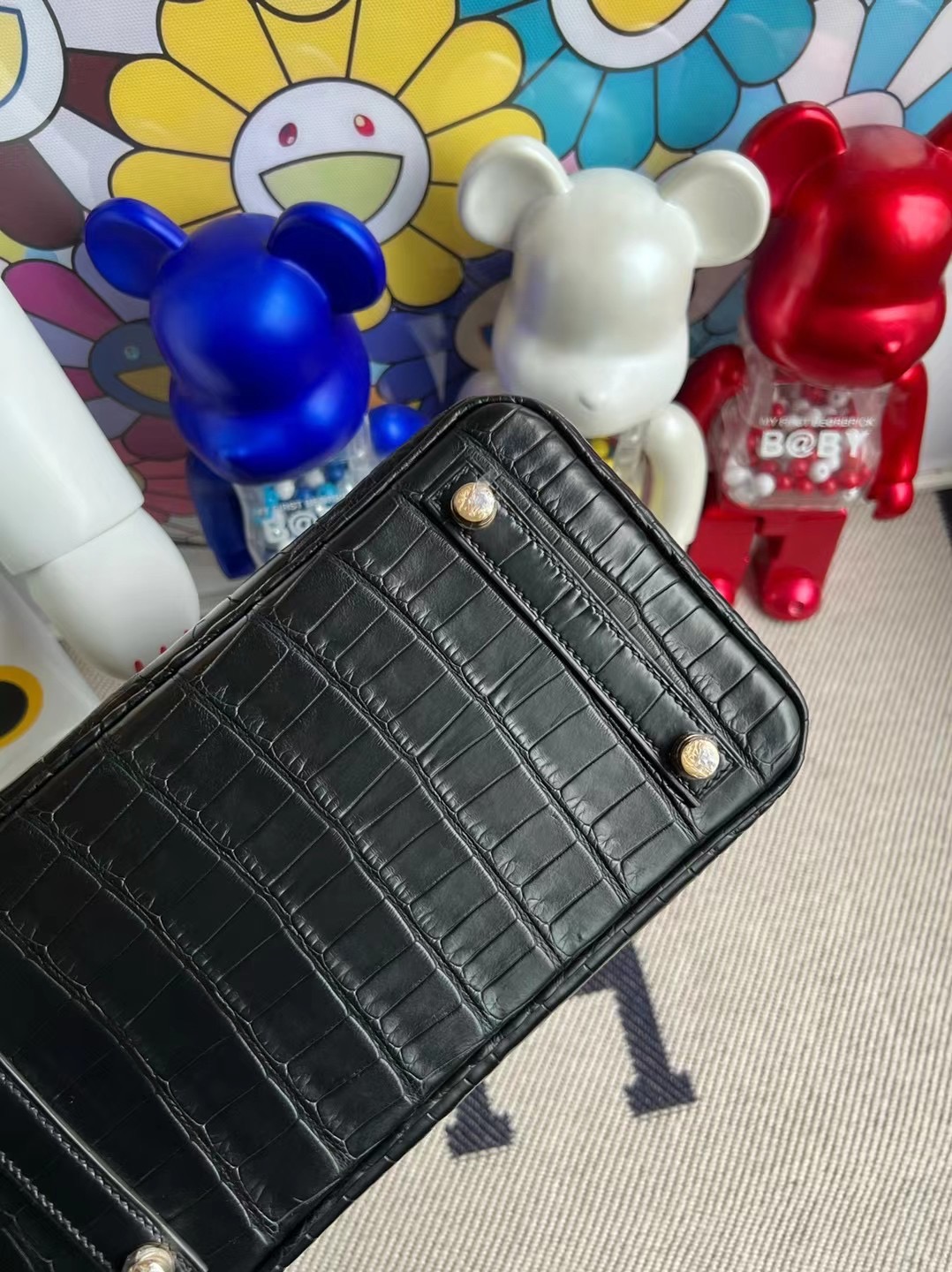 Hermès Birkin 25 Matte Mississippiensis Alligator Noir GHW PHW