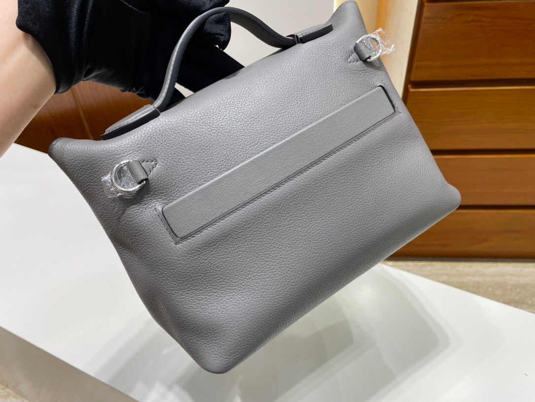 Hermès kelly 24/24 Mini Evercolor 0L Gris Meyer 積雨雲灰 銀扣 全手工蜜蠟線縫制