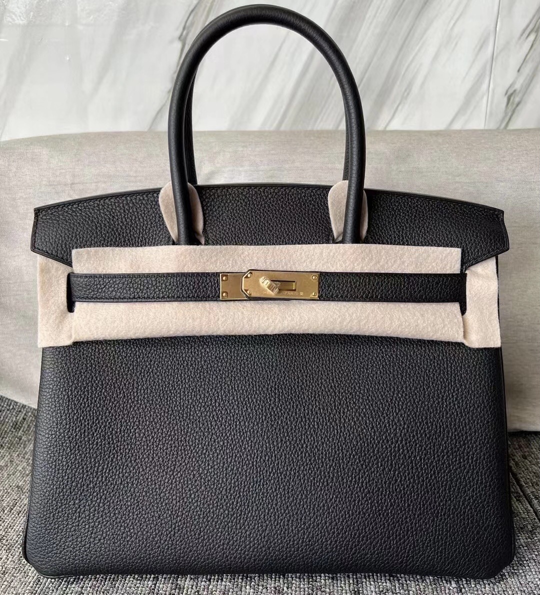 愛馬仕鉑金包30圖片及價格 Hermès Birkin 30 Togo Noir 黑色金扣 Stamp U