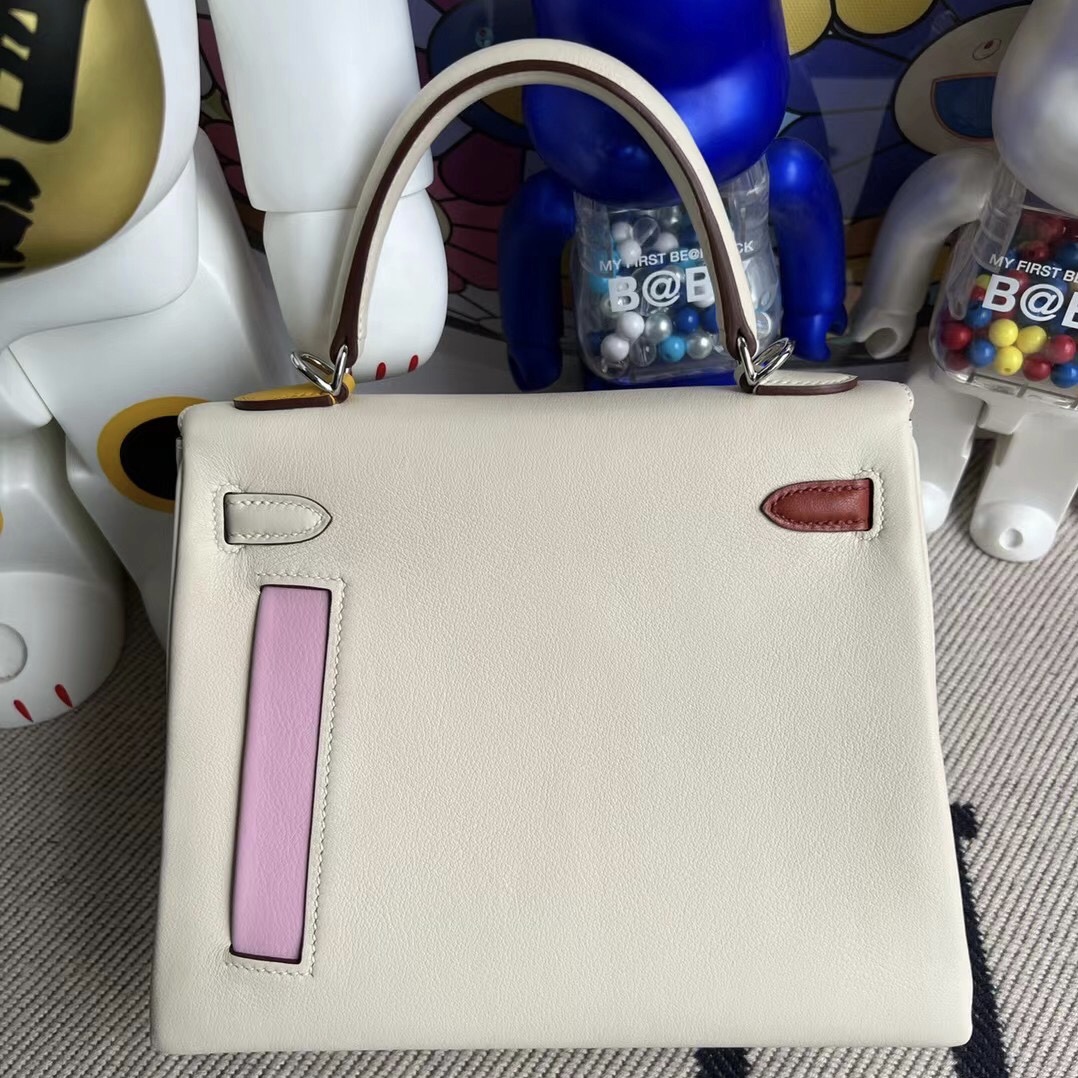 Hermès Kelly 25 Colormatic 口袋 i2 Nata 奶油白 銀扣 全手工蜜蠟線縫制