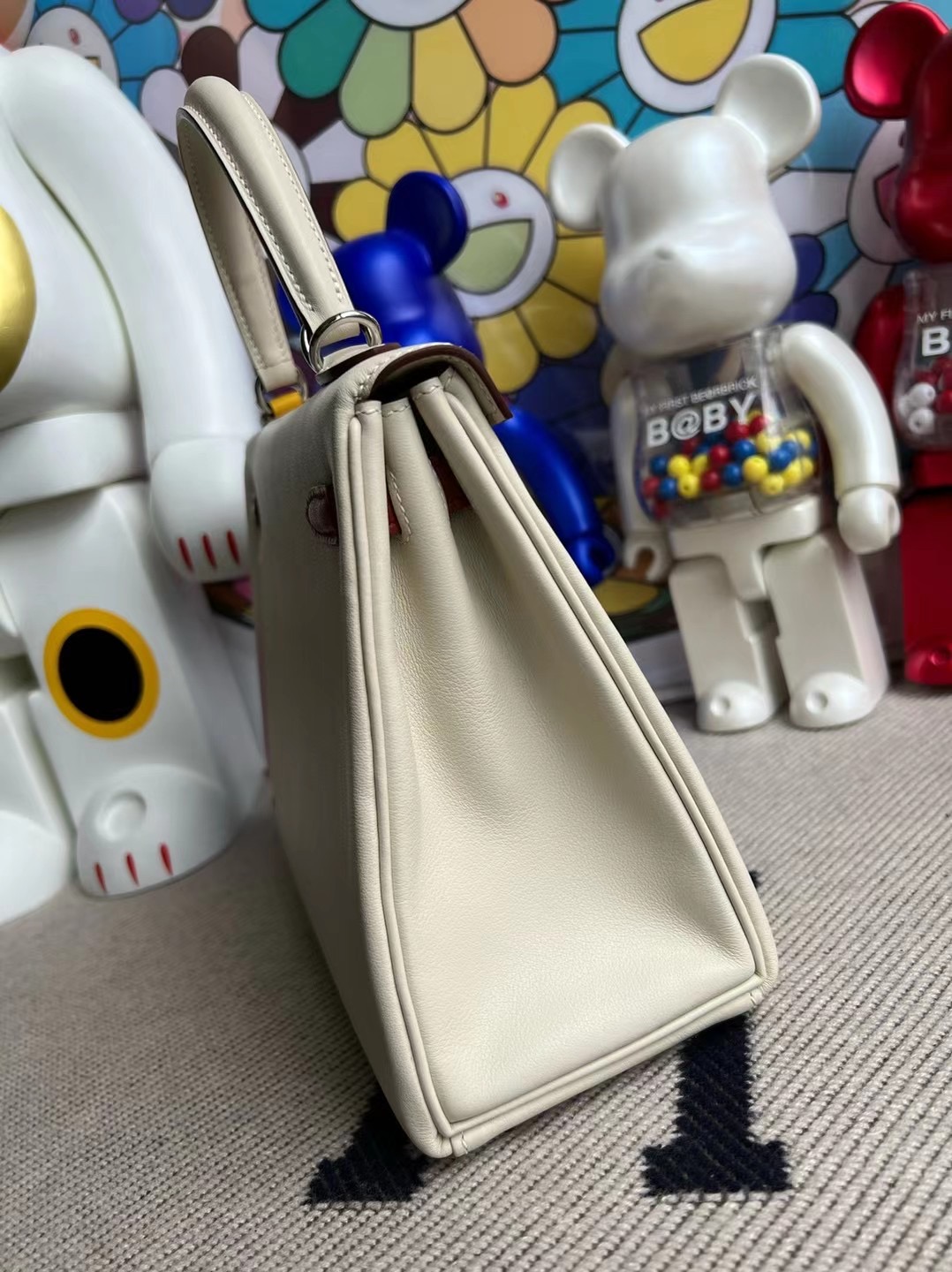 Hermès Kelly 25 Colormatic 口袋 i2 Nata 奶油白 銀扣 全手工蜜蠟線縫制