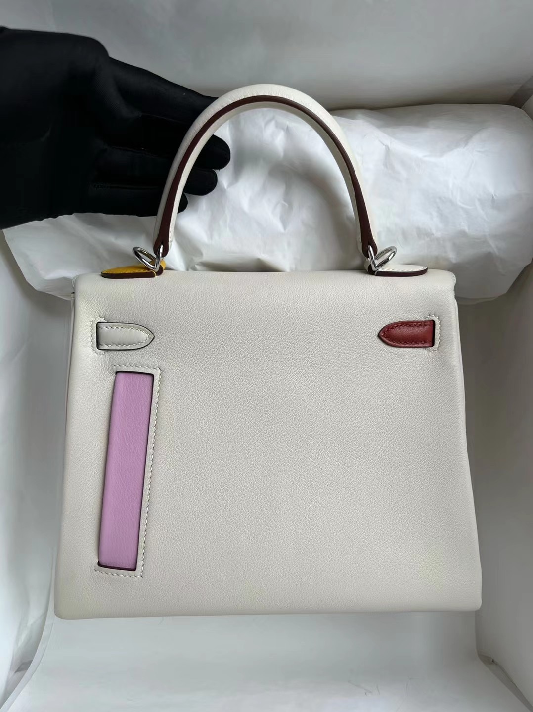 Hermès Kelly 25 Colormatic 口袋 i2 Nata 奶油白 銀扣 全手工蜜蠟線縫制