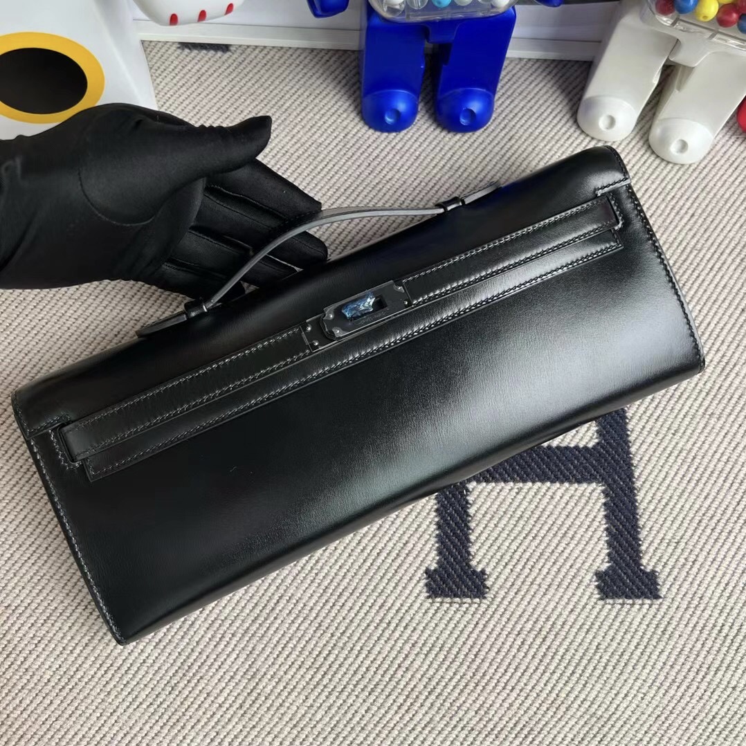 Hermès Kelly cut 31cm So Black Box CK89 Noir 黑色 黑扣 全手工蜜蠟線縫制